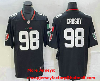 Men's Las Vegas Raiders #98 Maxx Crosby Black Mexico Vapor Stitched Jersey
