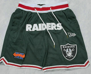 Men's Las Vegas Raiders Green Just Don Shorts
