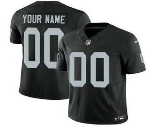 Men's Las Vegas Raiders Customized Limited Black FUSE Vapor Jersey
