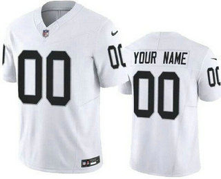 Men's Las Vegas Raiders Customized Limited White FUSE Vapor Jersey