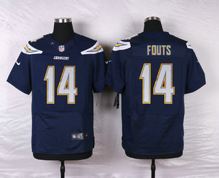 Men's Los Angeles Chargers #14 Dan Fouts Navy Blue Team Color NFL Nike Elite Jersey
