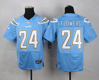 Men's Los Angeles Chargers #24 Brandon Flowers Light Blue Alternate NFL Nike Elite Jersey