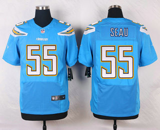 Men's Los Angeles Chargers #55 Junior Seau Light Blue Retired Player NFL Nike Elite Jersey