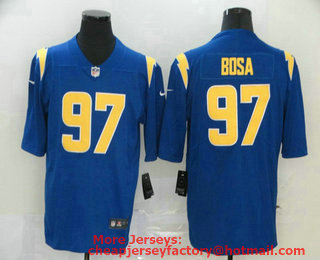 Men's Los Angeles Chargers #97 Joey Bosa Royal Blue 2020 NEW Color Rush Stitched NFL Nike Limited Jersey