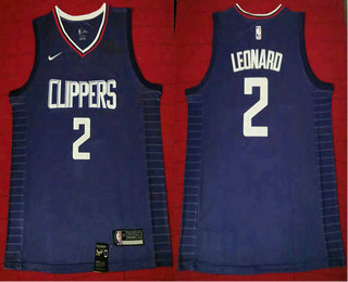 Men's Los Angeles Clippers #2 Kawhi Leonard Blue Nike 2019 Swingman City Edition Jersey