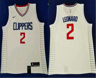 Men's Los Angeles Clippers #2 Kawhi Leonard White Nike 2019 Swingman City Edition Jersey