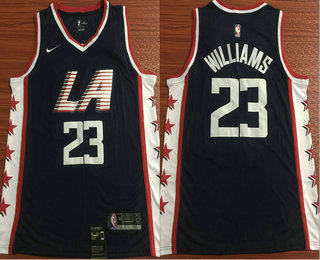 Men's Los Angeles Clippers #23 Lou Williams Navy Blue Nike 2019 New Season Swingman City Edition Jersey