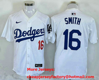 Men's Los Angeles Dodgers #16 Will Smith White 2024 Elite Stitched Jersey