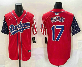 Men's Los Angeles Dodgers #17 Shohei Ohtani Black USA Cool Base Stitched Baseball Jersey
