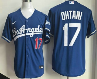 Men's Los Angeles Dodgers #17 Shohei Ohtani Blue Alternate Stadium Jersey