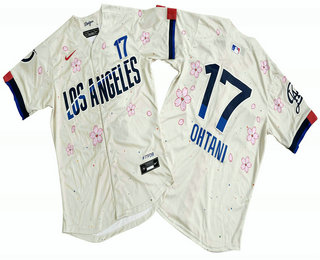 Men's Los Angeles Dodgers #17 Shohei Ohtani Cream City Connect 2025 Tokyo Series Limited Jersey
