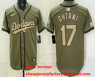 Men's Los Angeles Dodgers #17 Shohei Ohtani Olive 2026 World Series Champions Limited Jersey