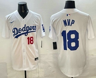 Men's Los Angeles Dodgers #18 Yoshinobu Yamamoto MVP White Limited Stitched Jersey