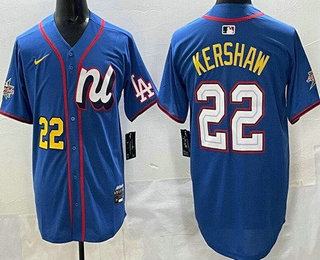 Men's Los Angeles Dodgers #22 Clayton Kershaw Blue 2025 All Star Limited Jersey