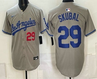 Men's Los Angeles Dodgers #29 Tarik Skubal Grey Alternate Limited Jersey