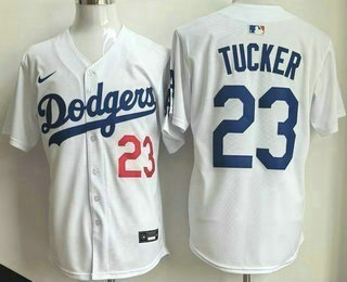 Men's Los Angeles Dodgers #23 Kyle Tucker White Limited Jersey
