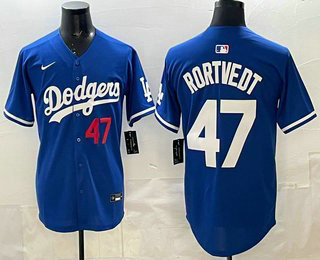 Men's Los Angeles Dodgers #47 Ben Rortvedt Blue Limited Jersey