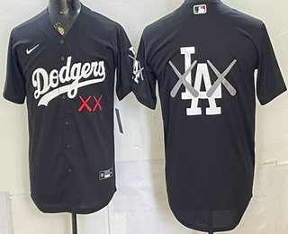 Men's Los Angeles Dodgers Black Vapor Premier Limited Stitched Jersey