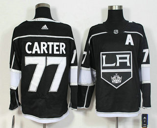 Men's Los Angeles Kings #77 Jeff Carter Black 2017-2018 Hockey Stitched NHL Jersey