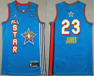 Men's Los Angeles Lakers #23 Lebron James Light Blue 2025 All Star Sponsor Swingman Jersey