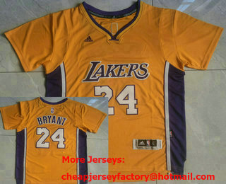 Men's Los Angeles Lakers #24 Kobe Bryant Revolution 30 Swingman Black Short Sleeved Jersey