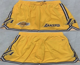 Men's Los Angeles Lakers Yellow 2025 Shorts