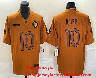 Men's Los Angeles Rams #10 Cooper Kupp Brown 2023 Salute To Service Limited Stitched Jersey