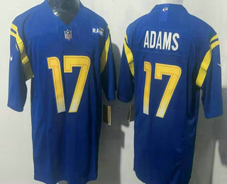 Men's Los Angeles Rams #17 Davante Adams Limited Royal FUSE Vapor Jersey