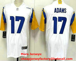 Men's Los Angeles Rams #17 Davante Adams Limited White Vapor Jersey
