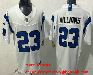 Men's Los Angeles Rams #23 Kyren Williams Limited White FUSE 2026 Vapor Jersey