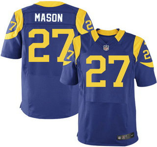 Men's Los Angeles Rams #27 Tre Mason Royal Blue Alternate NFL Nike Elite Jersey