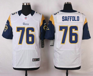 Men's Los Angeles Rams #76 Rodger Saffold White Road NFL Nike Elite Jersey