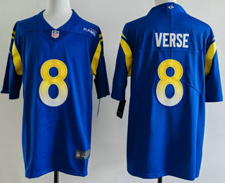 Men's Los Angeles Rams #8 Jared Verse Limited Royal Vapor Jersey