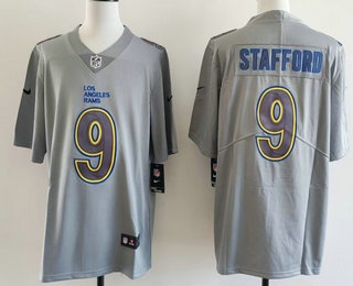 Men's Los Angeles Rams #9 Matthew Stafford Limited Grey Fashion Vapor Jersey