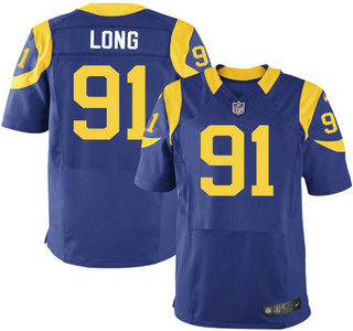 Men's Los Angeles Rams #91 Chris Long Royal Blue Alternate NFL Nike Elite Jersey