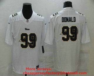 Men's Los Angeles Rams #99 Aaron Donald White 2020 Shadow Logo Vapor Untouchable Stitched NFL Nike Limited Jersey