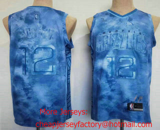 Men's Memphis Grizzlies #12 Ja Morant 2023 Blue Swingman Stitched Jersey
