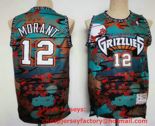 Men's Memphis Grizzlies #12 Ja Morant Green Hardwood Classics Soul Swingman Throwback Fashion Jersey