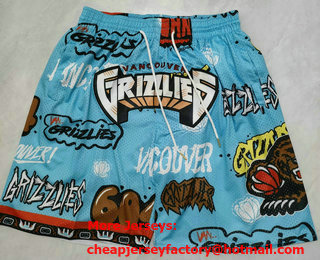 Men's Memphis Grizzlies Blue Doodle Fashion Swingman Throwback Jersey