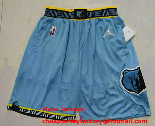Men's Memphis Grizzlies Blue Jordan 75th Anniversary Diamond 2021 Stitched Shorts