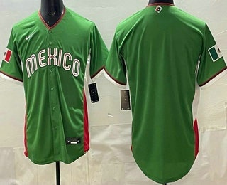 Men's Mexico Blank Green 2026 World Baseball Classic Cool Base Jersey