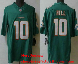 Men's Miami Dolphins #10 Tyreek Hill Limited Aqua FUSE Vapor Jersey