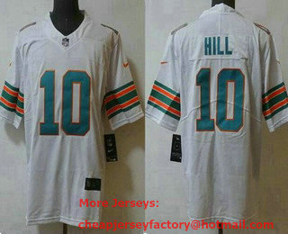 Men's Miami Dolphins #10 Tyreek Hill Limited White Alternate Vapor Jersey