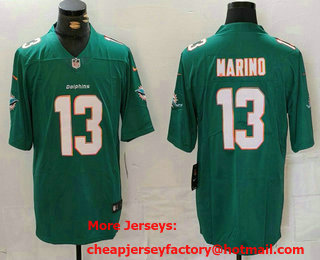 Men's Miami Dolphins #13 Dan Marino Green Vapor Untouchable Stitched Nike Limited Jersey