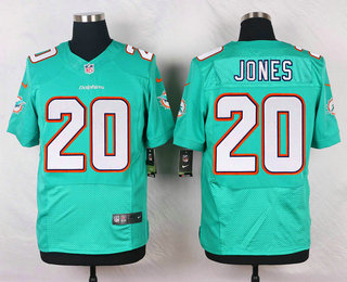 Men's Miami Dolphins #20 Reshad Jones Aqua Green Team Color NFL Nike Elite Jersey