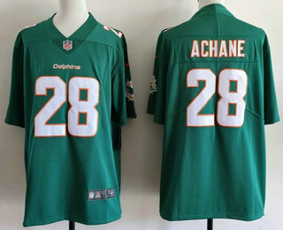 Men's Miami Dolphins #28 DeVon Achane Aqua Vapor Limited Stitched Jersey