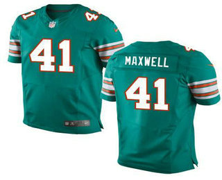Men's Miami Dolphins #41 Byron Maxwell Aqua Green Alternate 2015 NFL Nike Elite Jersey