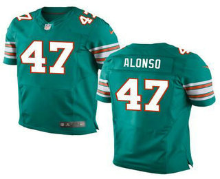 Men's Miami Dolphins #47 Kiko Alonso Aqua Green Alternate 2015 NFL Nike Elite Jersey