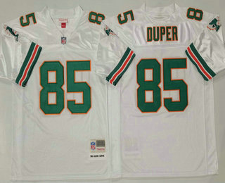 Men's Miami Dolphins #85 Mark Duper White 1984 Throwback Jersey