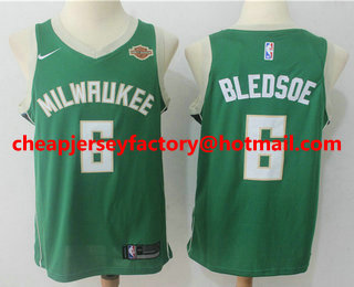 Men's Milwaukee Bucks #6 Eric Bledsoe Green 2017-2018 Nike Swingman Harley Davidson Stitched NBA Jersey